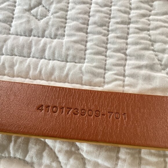 RALPH LAUREN Vachetta Leather Crescent O-Ring Equestrian TRI-STRAP Waist Belt Si - Picture 11 of 16